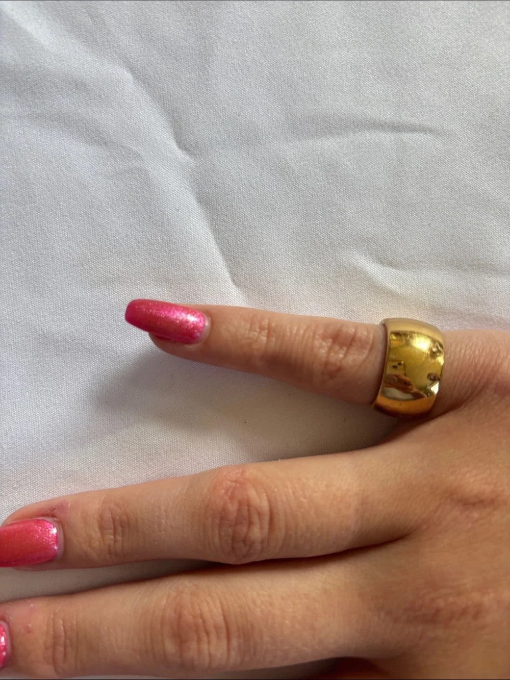 🌟Gold Wide Dome Ring - Women's Fashion Band size5.5🌟